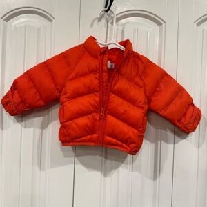 Wonder Nation Bold Orange puffer Jacket size 3-6 months